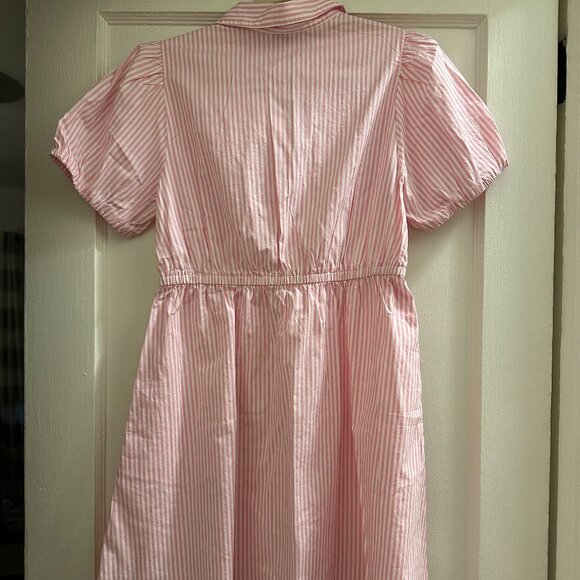 Pink Striped Button-Up Dress – Size 2 🌸 - Picture 1 of 2